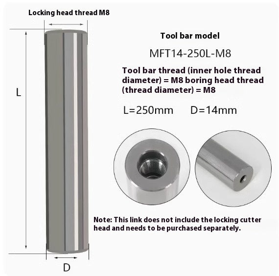6034 MFT tungsten steel anti-vibration cutter shank lock tooth cutter shank high precision end milling cutter shank monolithic alloy interchangeable carbide head Shandong Denso Pricision Tools Co.,Ltd.